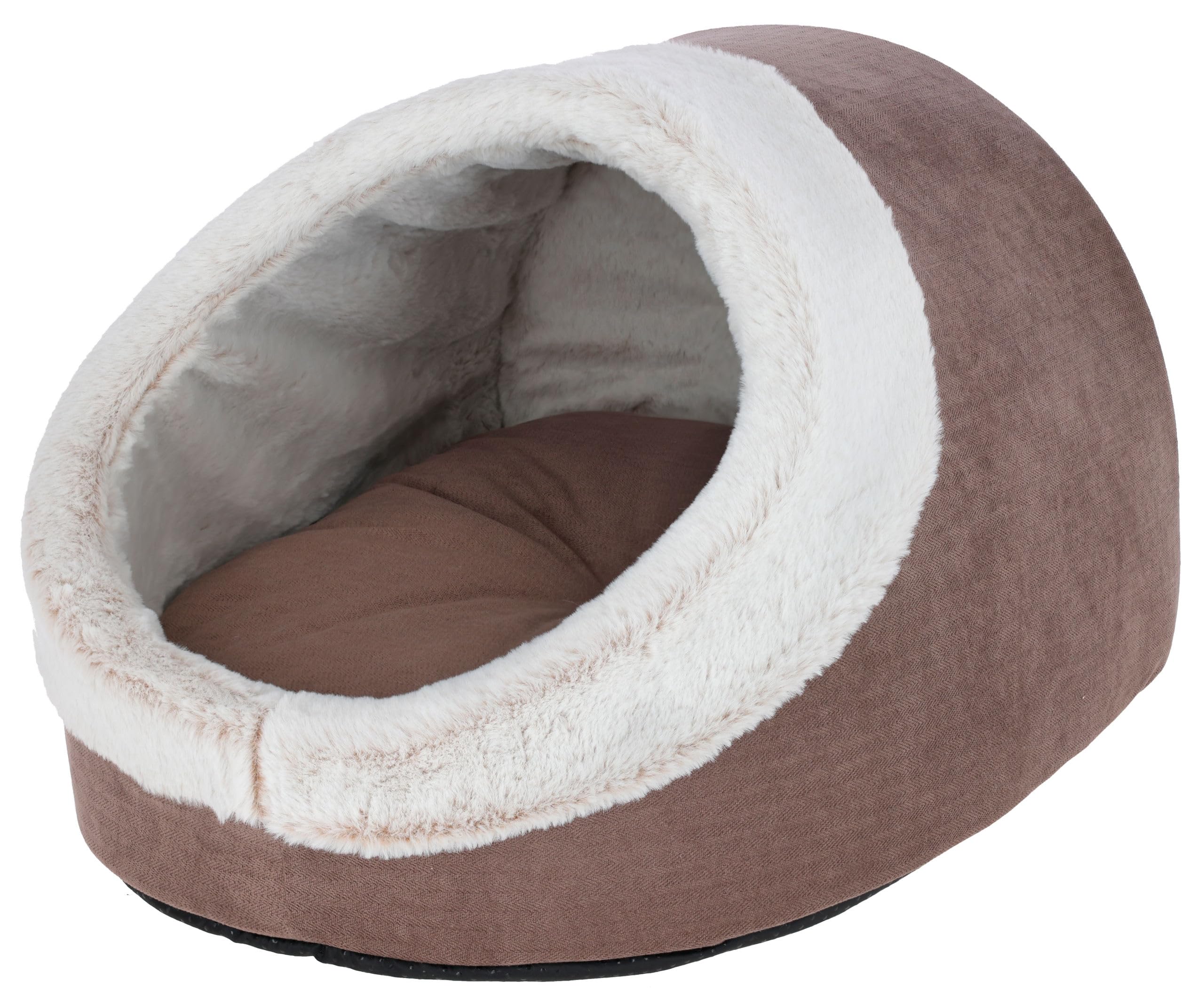 kerbl-pet-niche-chat-jana-cappuccino-45x37x30-cm-grotte-peluche image 2
