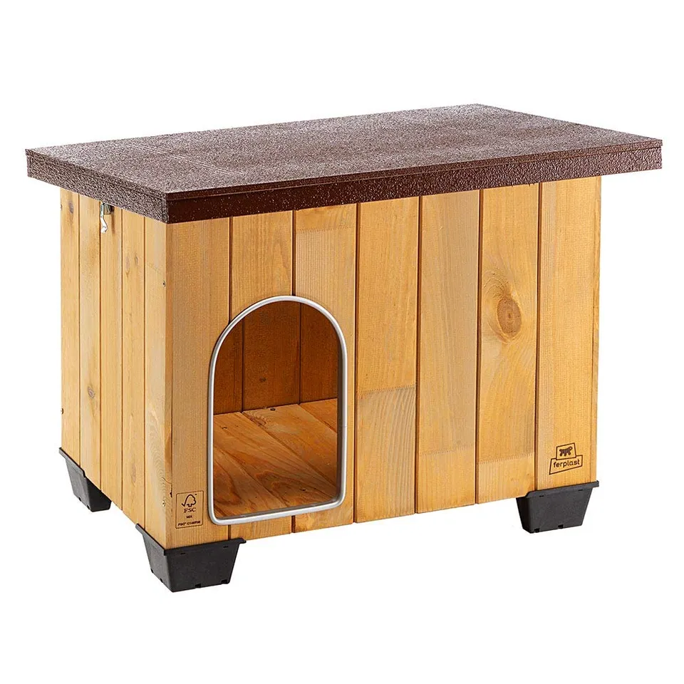 ferplast-baita-niche-chien-ext-rieur-bois-fsc-m-67-x-53-x-56-cm-avec-toit-ouvran image 1