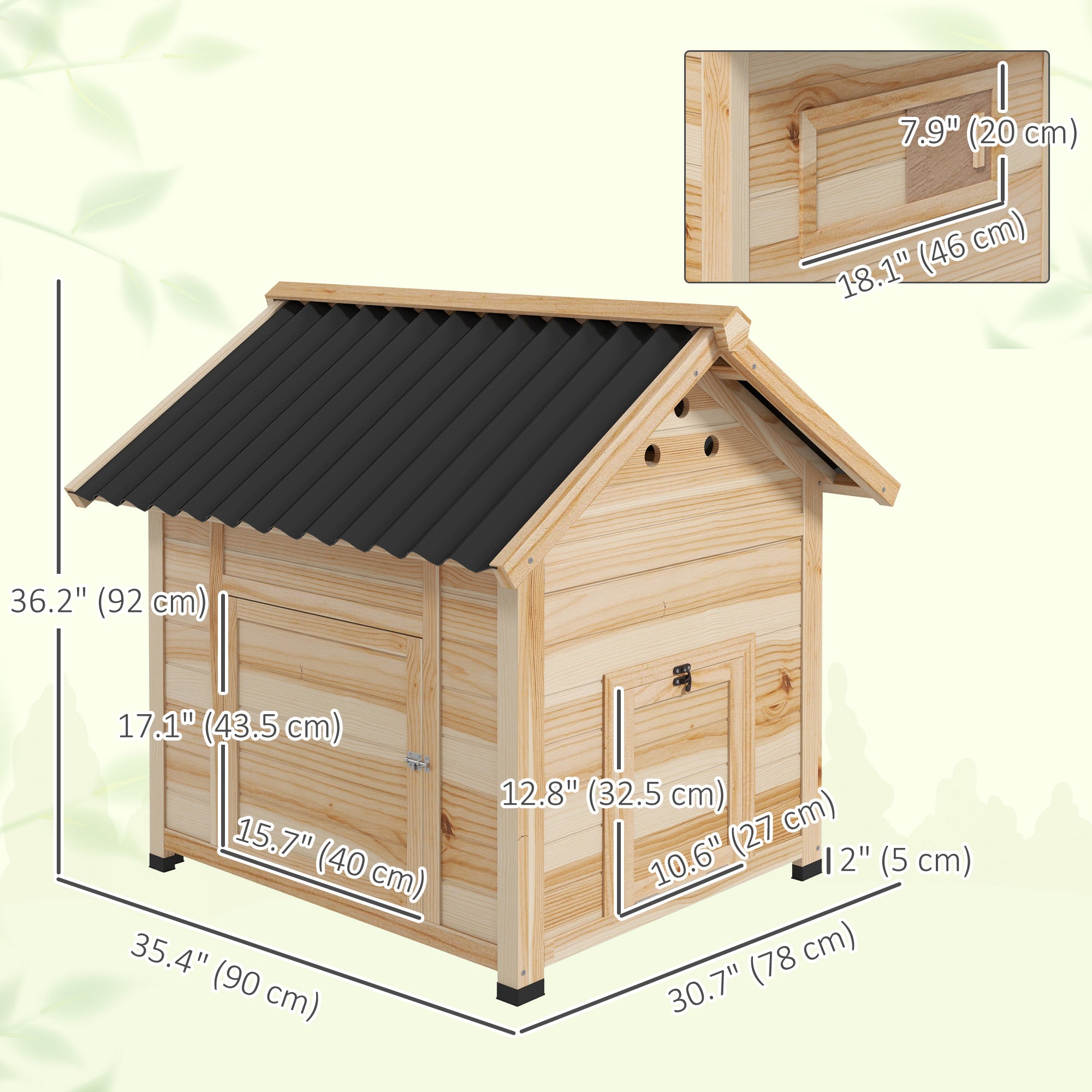 pawhut-cabane-canard-en-bois-avec-toit-ouvrable-naturel image 5