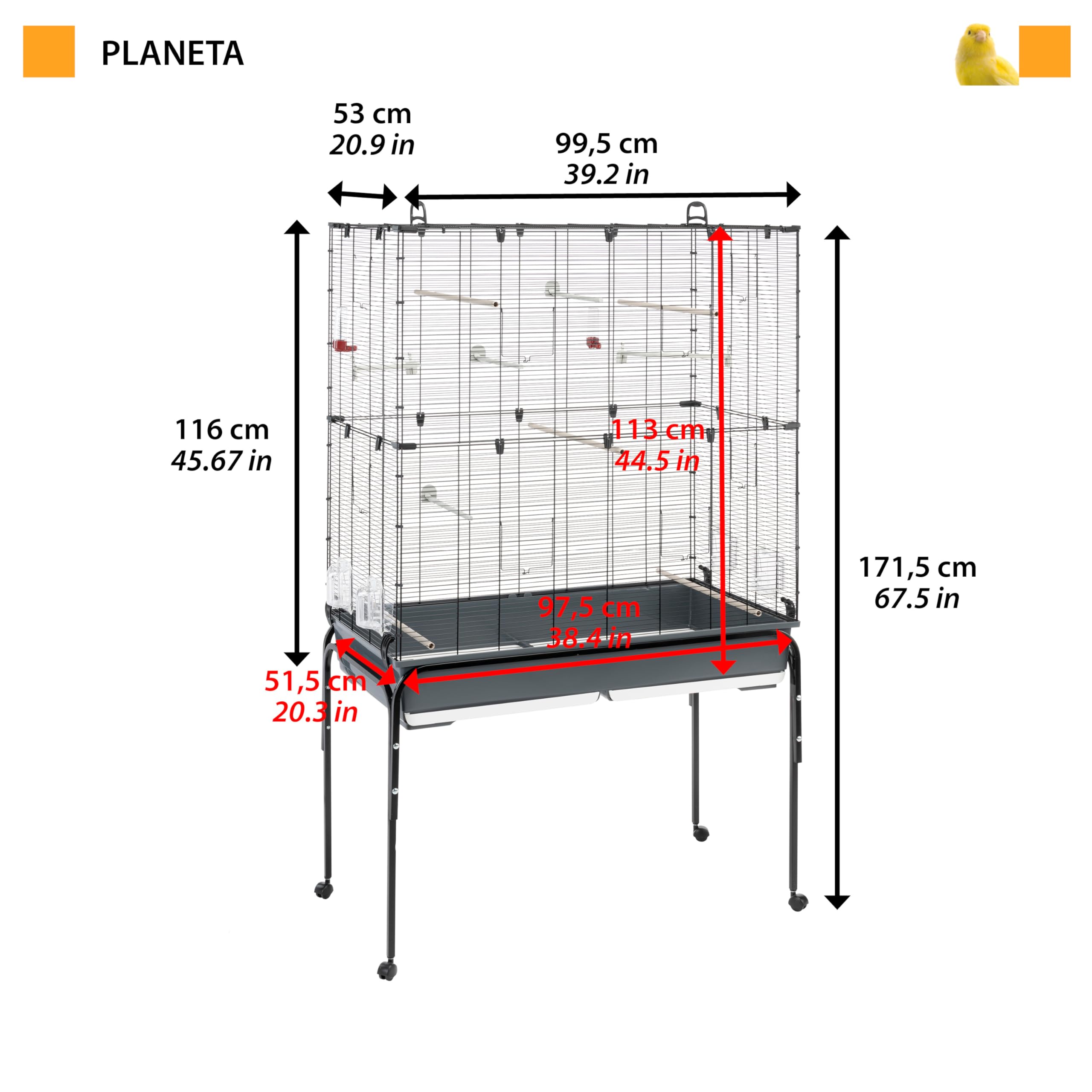 ferplast-planeta-voli-re-cage-oiseaux-sur-pied-roulettes-99-5-x-53-x-h-171-5-cm image 3