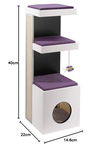 ferplast-tiger-arbre-chat-design-italien-avec-griffoir-jouet-et-couchage image 4