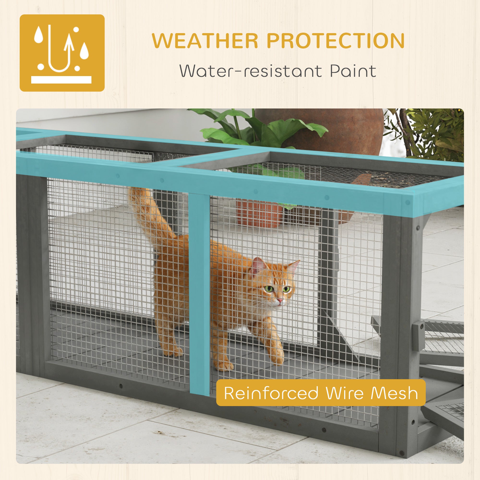 pawhut-tunnel-ext-rieur-pour-chat-59-pouces-modulaire-connecter-enclos-de-jeu image 8