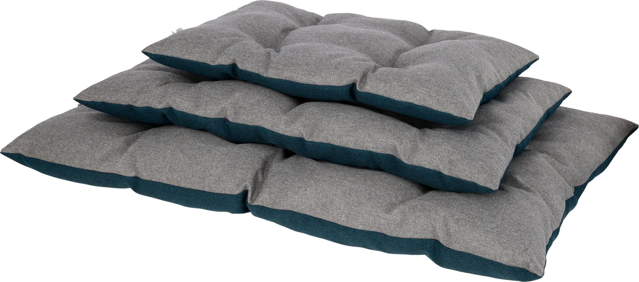 kerbl-pet-ely-coussin-r-versible-chiens-et-chats-gris-p-trole-75x115-cm image 4