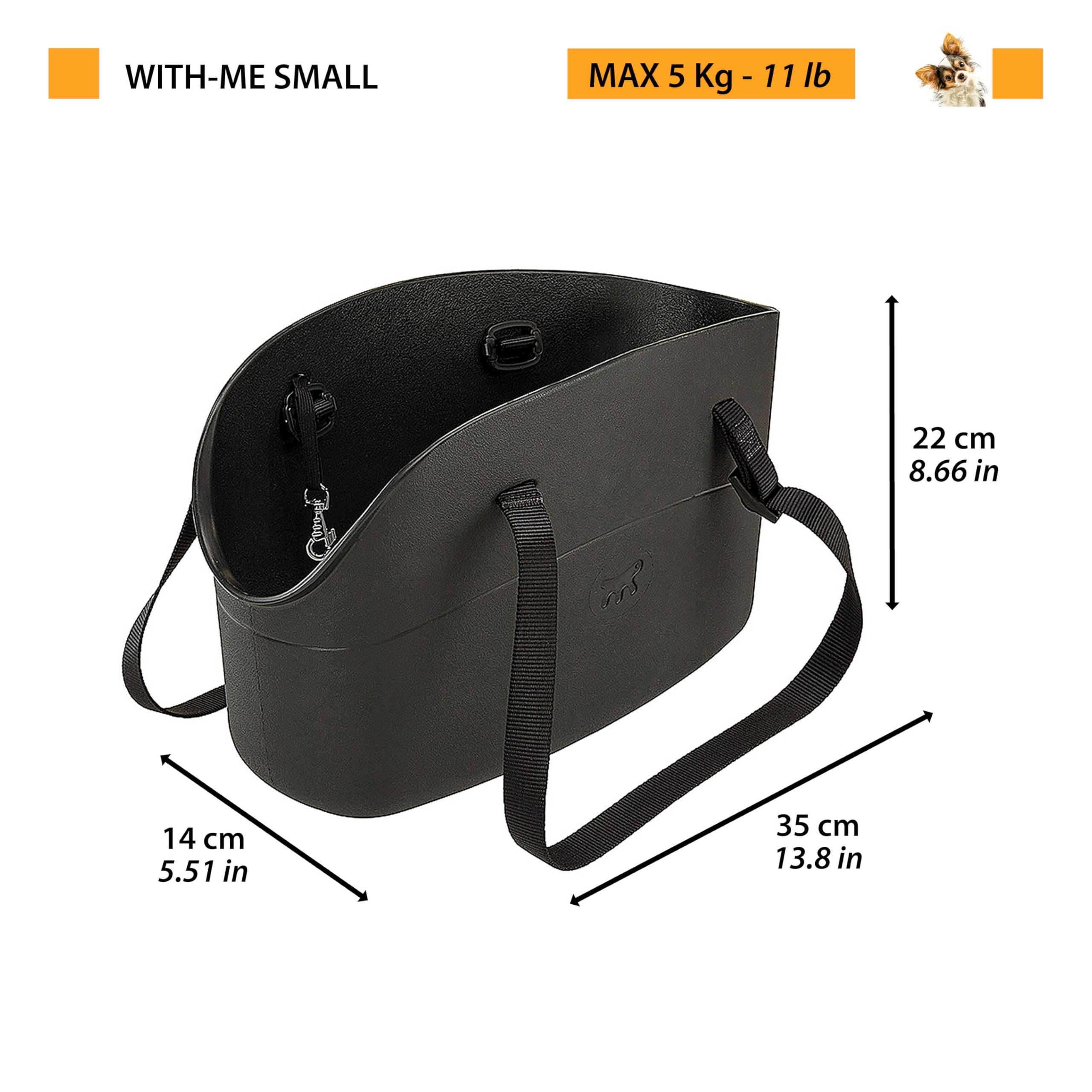 ferplast-with-me-small-sac-transport-chien-eva-taupe-14-x-35-x-h-22-cm image 3