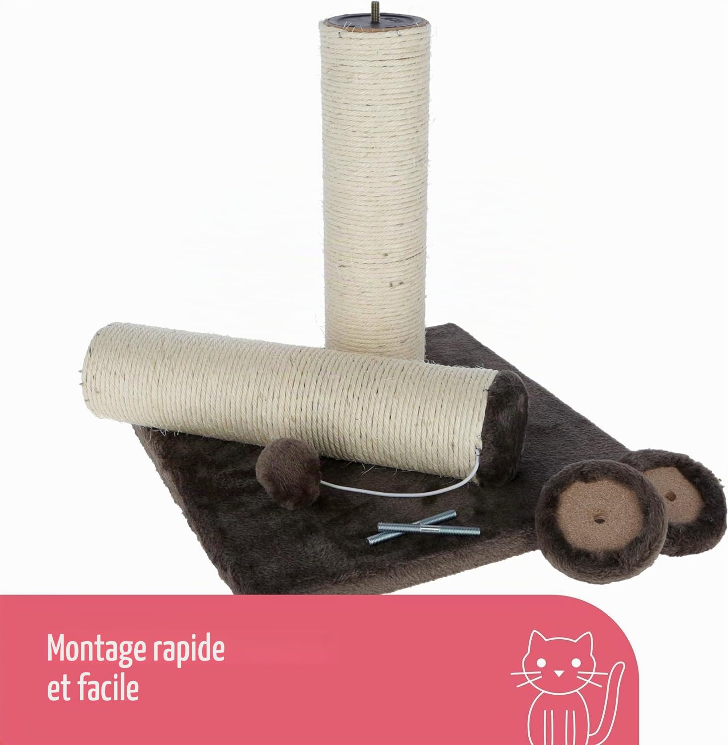 kerbl-opal-maxi-tube-gratter-pour-chat-78-cm-avec-balle-de-jeu image 6