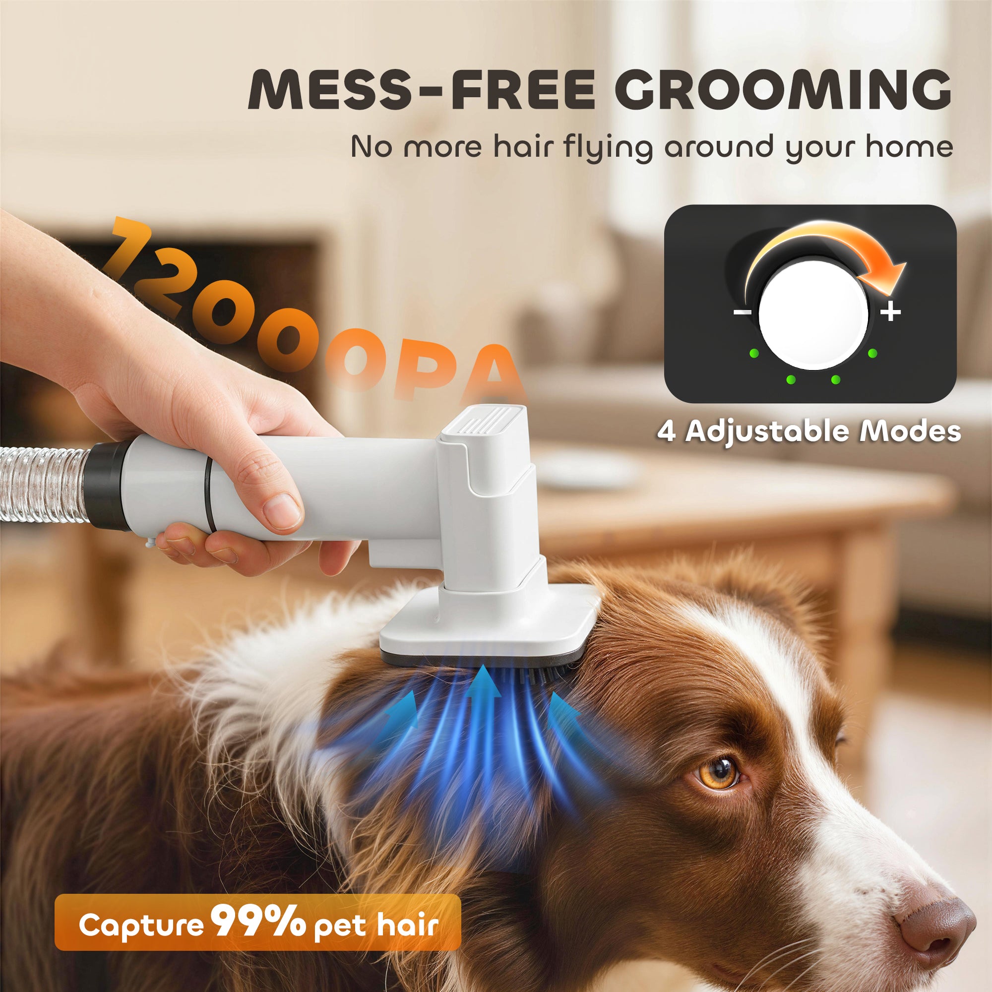 pawhut-aspirateur-toilettage-chien-5-en-1-avec-s-chage-1-8l-12000-pa image 8