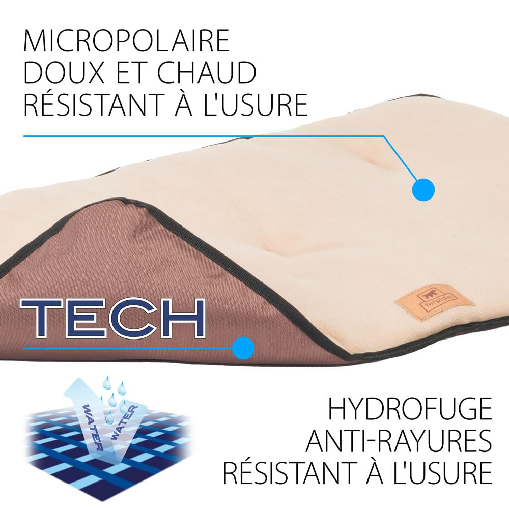 ferplast-jolly-microfleece-57-x-38-x-3-5-cm-matelas-chien-double-face-marron image 5