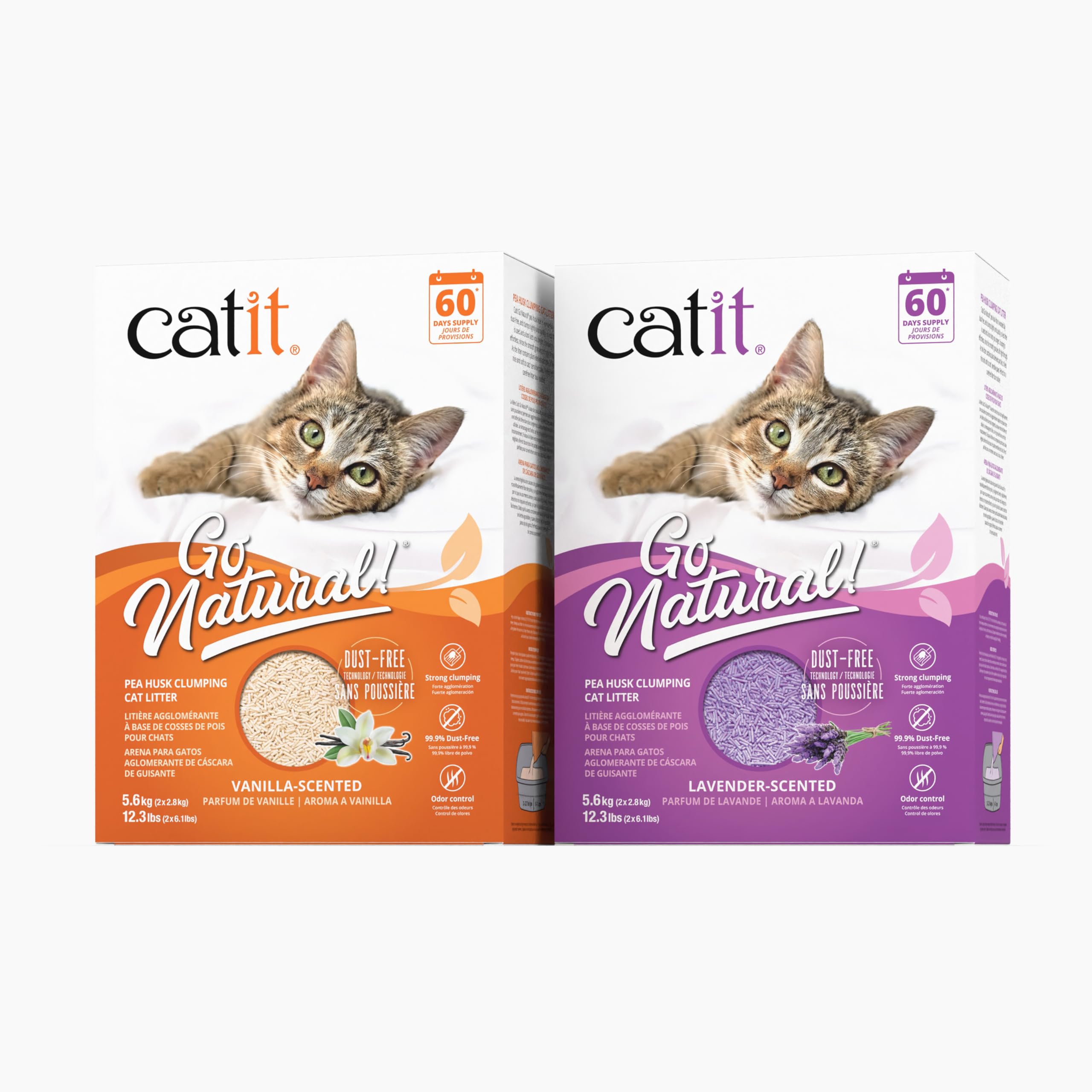 catit-go-natural-liti-re-agglom-rante-cosses-de-pois-vanille-5-6-kg image 2