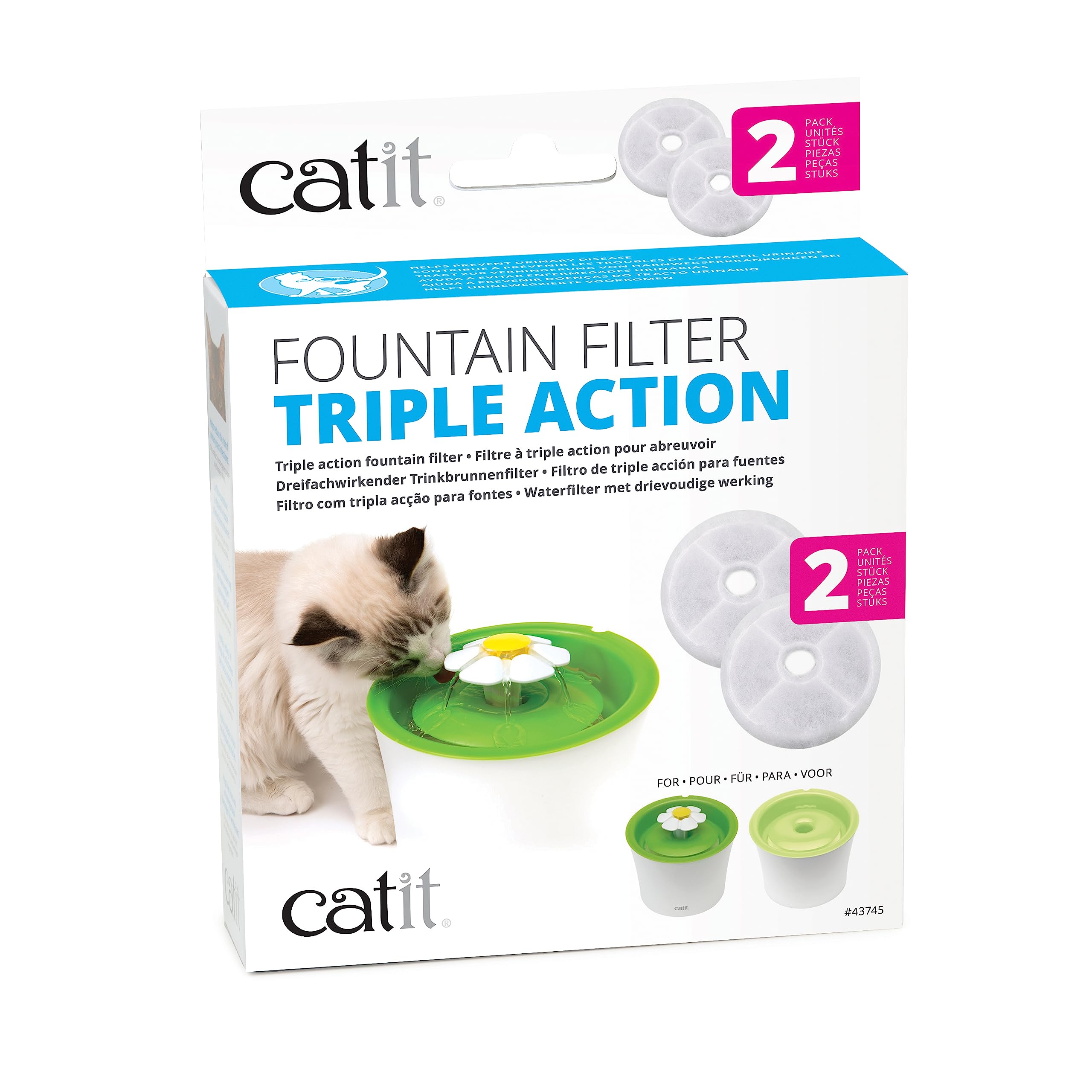catit-pack-de-5-filtres-triple-action-pour-fontaine-chat-flower-fountain image 7