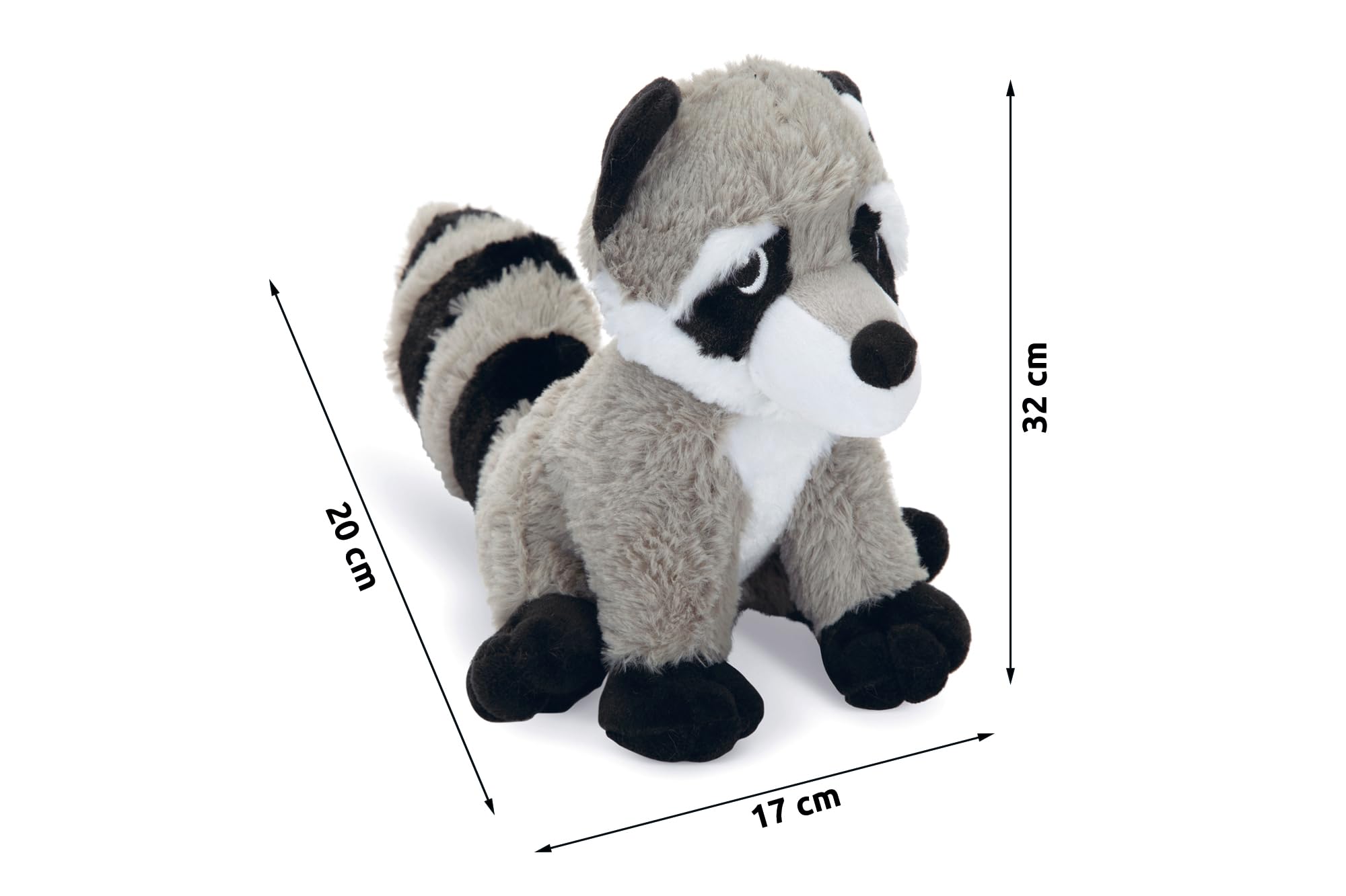karlie-racco-jouet-peluche-chien-raton-laveur-gris-32-cm-avec-couineur image 2