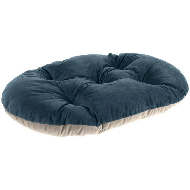 ferplast-prince-65-coussin-velours-bleu-beige-pour-chien-et-chat image 1