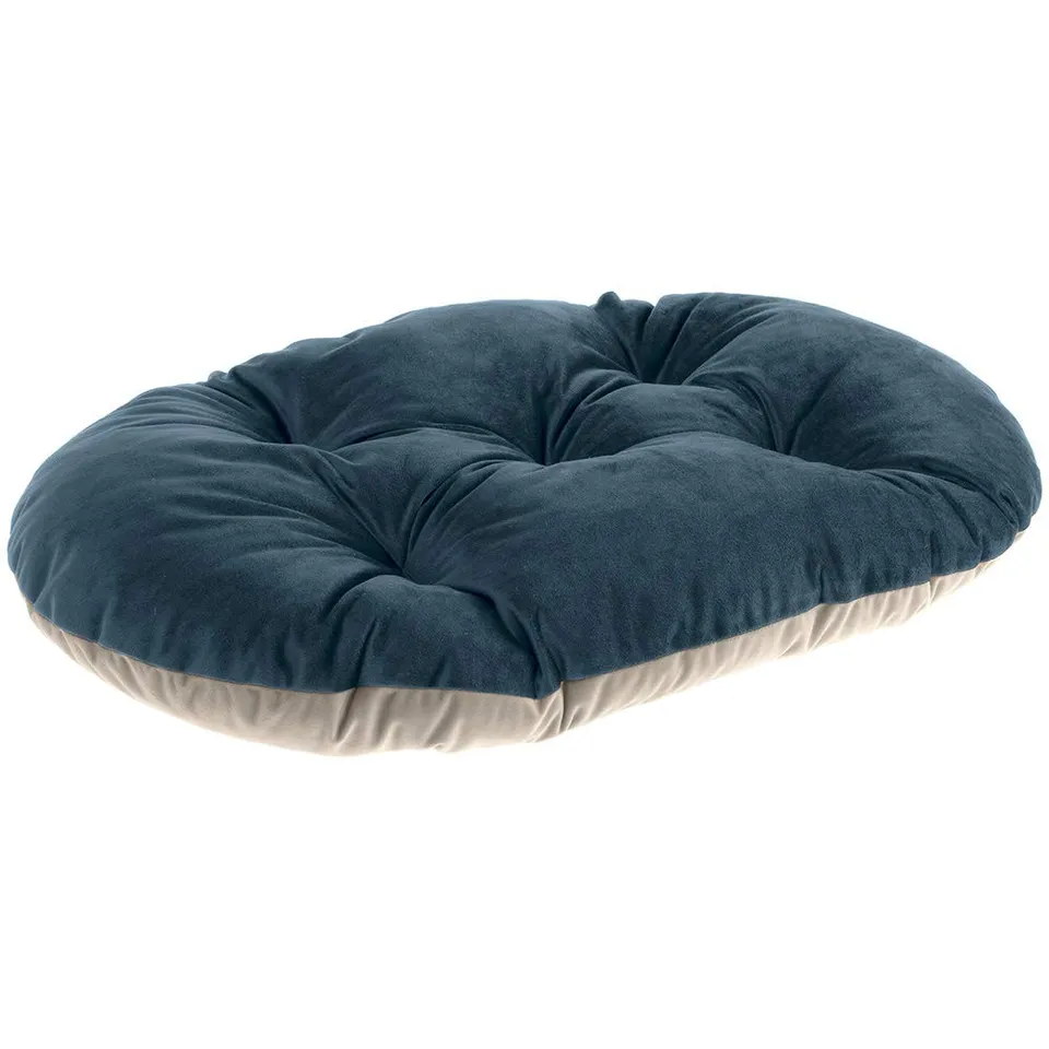 ferplast-prince-65-coussin-velours-bleu-beige-pour-chien-et-chat image 1