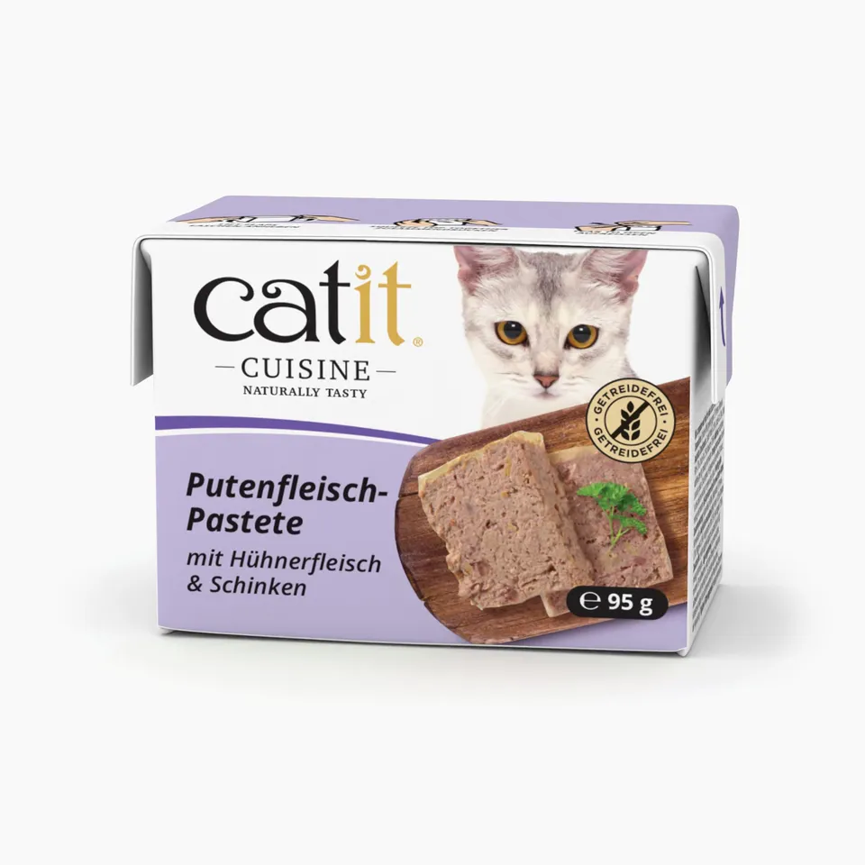 catit-cuisine-p-t-dinde-poulet-et-jambon-pour-chat-95-g-sans-c-r-ales image 1