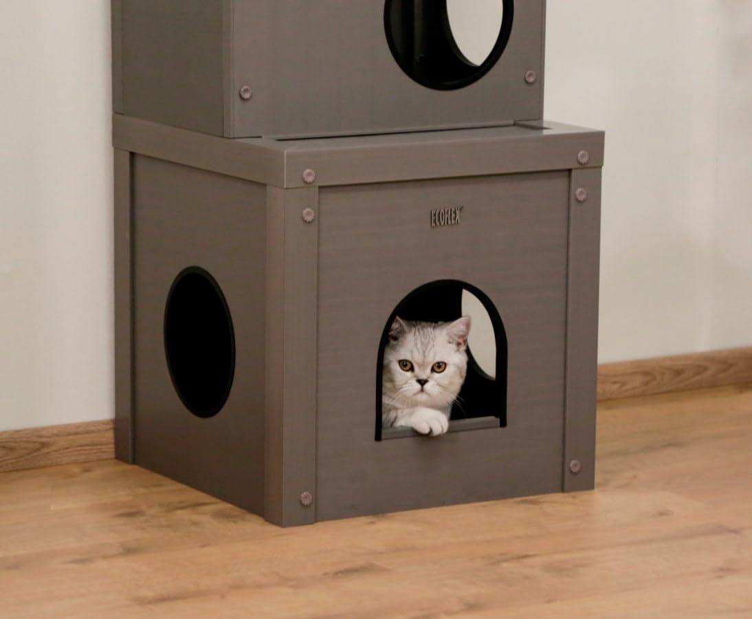 kerbl-pet-maison-de-jeux-chat-eco-alex-gris-42x42x152-5-cm image 4