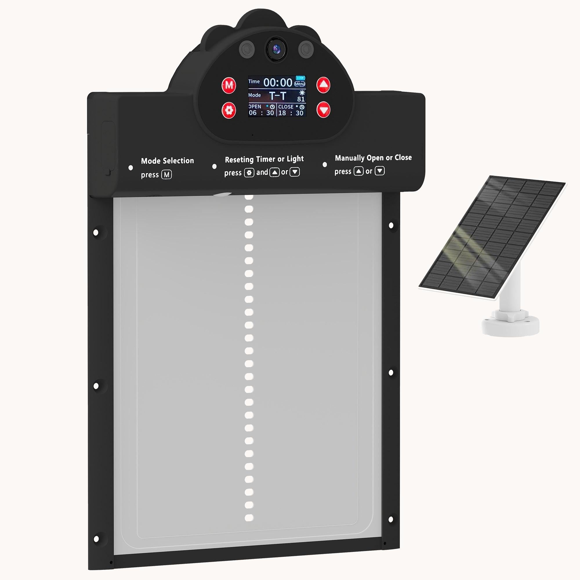 pawhut-porte-automatique-poulailler-avec-cam-ra-2k-wifi-solaire-5200mah-et-appli image 2