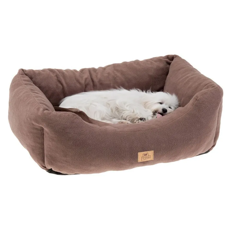 ferplast-coccolo-microfleece-50-canap-lit-pour-chiens-et-chats-taupe-55x45x20-cm image 1