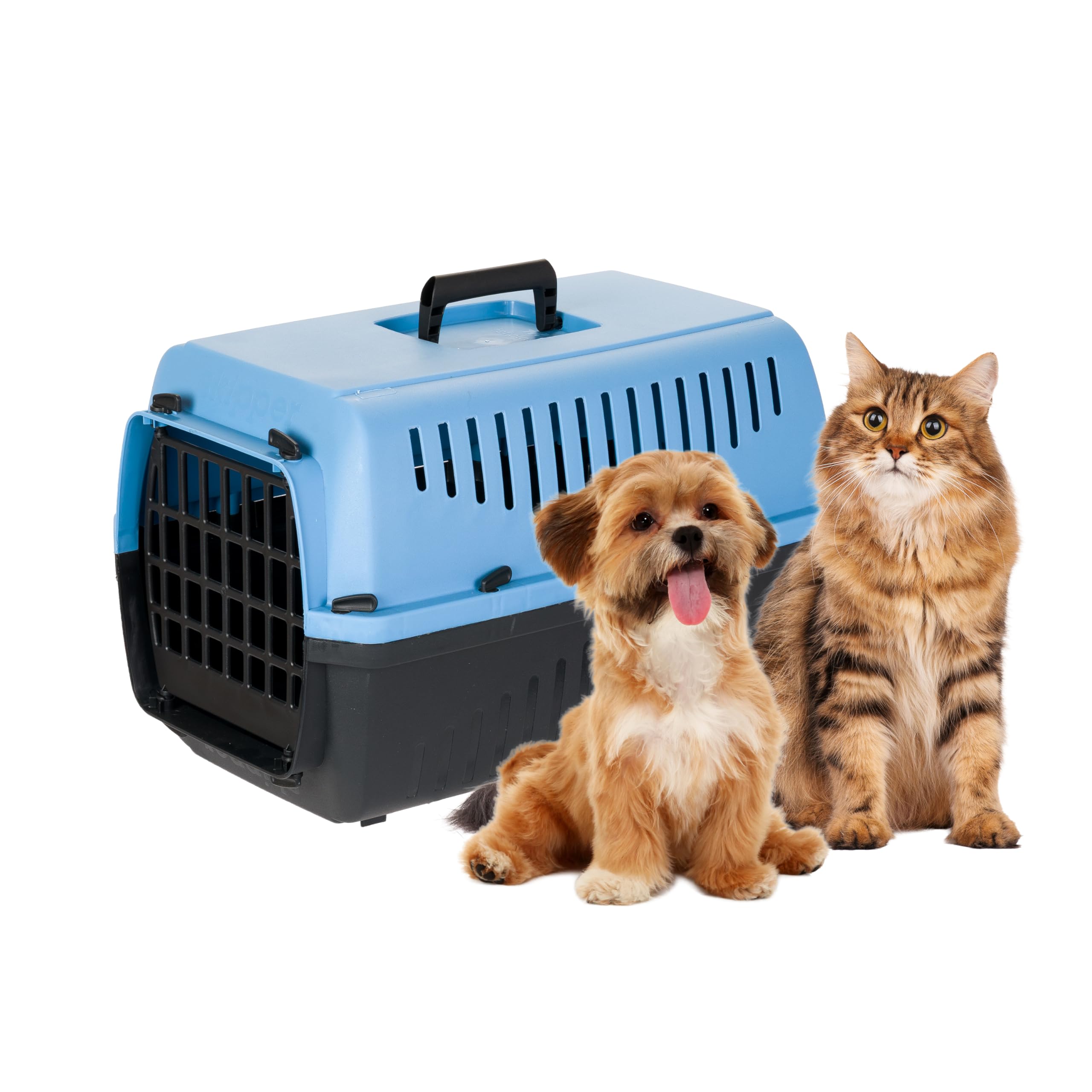 ferplast-skipper-1-caisse-de-transport-rigide-48x32xh31-cm-bleu-max-5-kg image 1