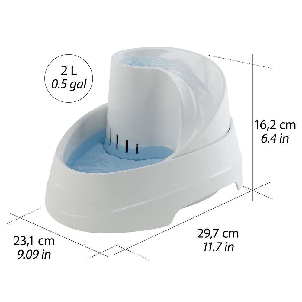 ferplast-vega-fontaine-eau-automatique-pour-chats-et-petits-chiens-2-l-filtre-ch image 2