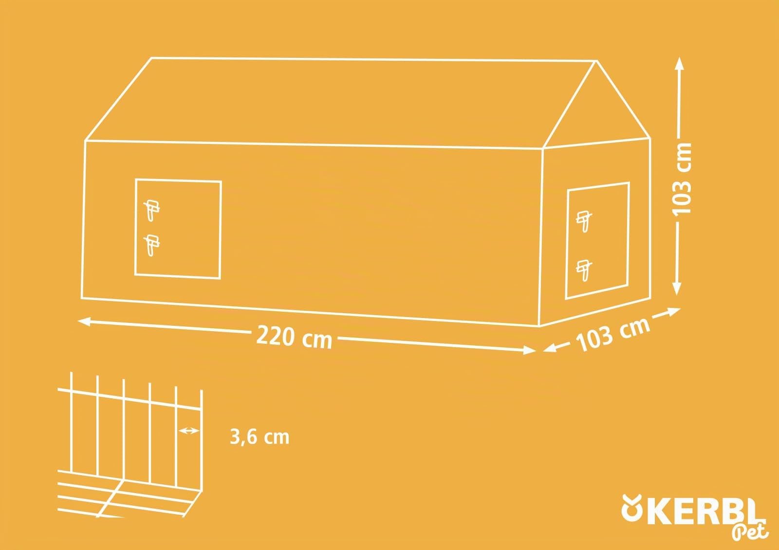 kerbl-enclos-ext-rieur-petits-animaux-220-x-103-x-103-cm-zingu image 3