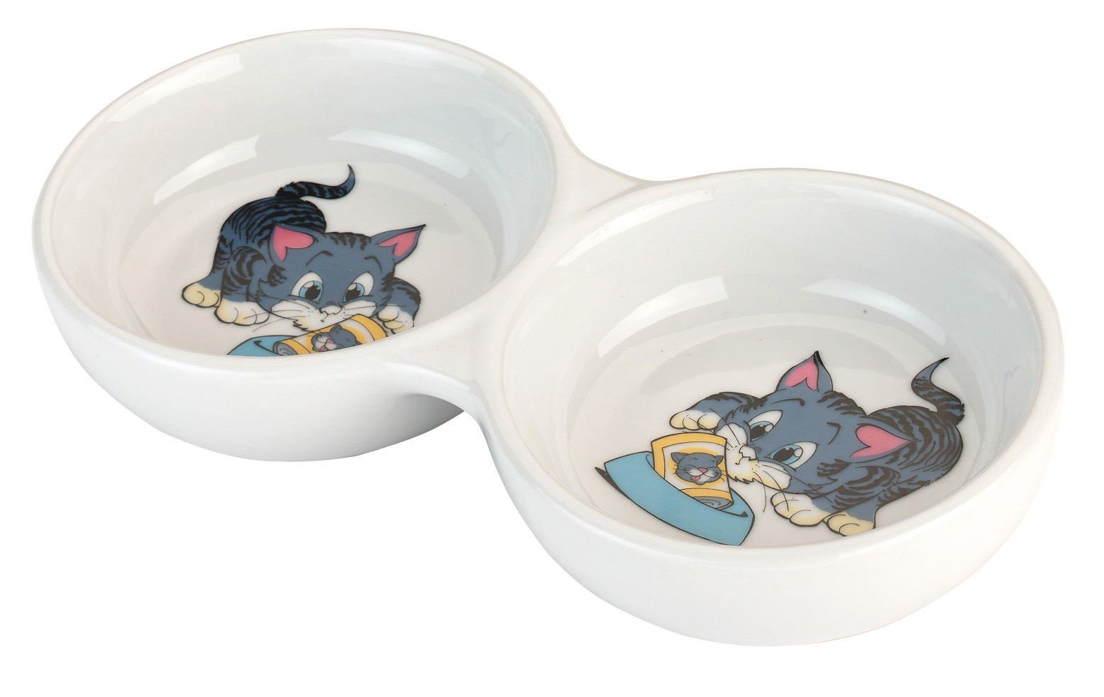 kerbl-double-gamelle-en-c-ramique-pour-chats-avec-motif image 1