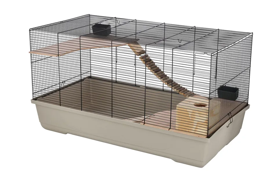 kerbl-cage-pour-hamster-100x53x55-cm-beige-2-niveaux image 1