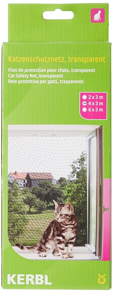 kerbl-filet-de-protection-pour-chat-2-x-3-m-transparent image 5
