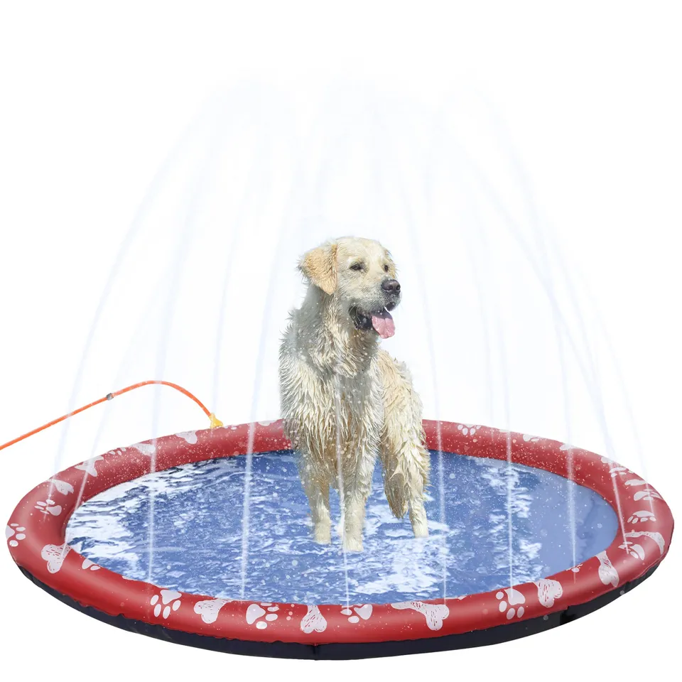 pawhut-tapis-piscine-splash-pad-chien-pliable-170-cm-avec-sprinkler-bleu-c-rul-e image 1
