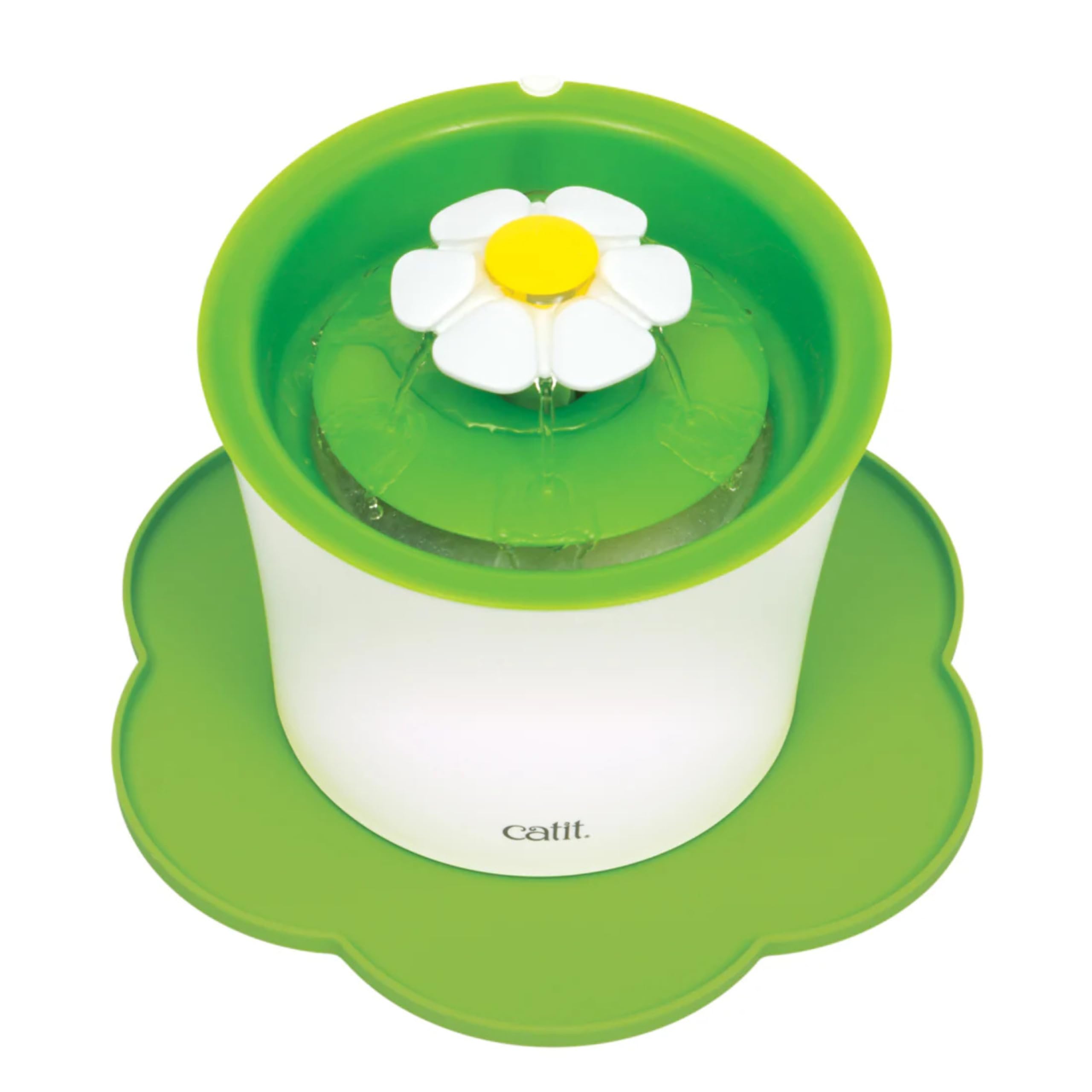 catit-flower-placemat-tapis-silicone-moyen-vert-35-cm image 1