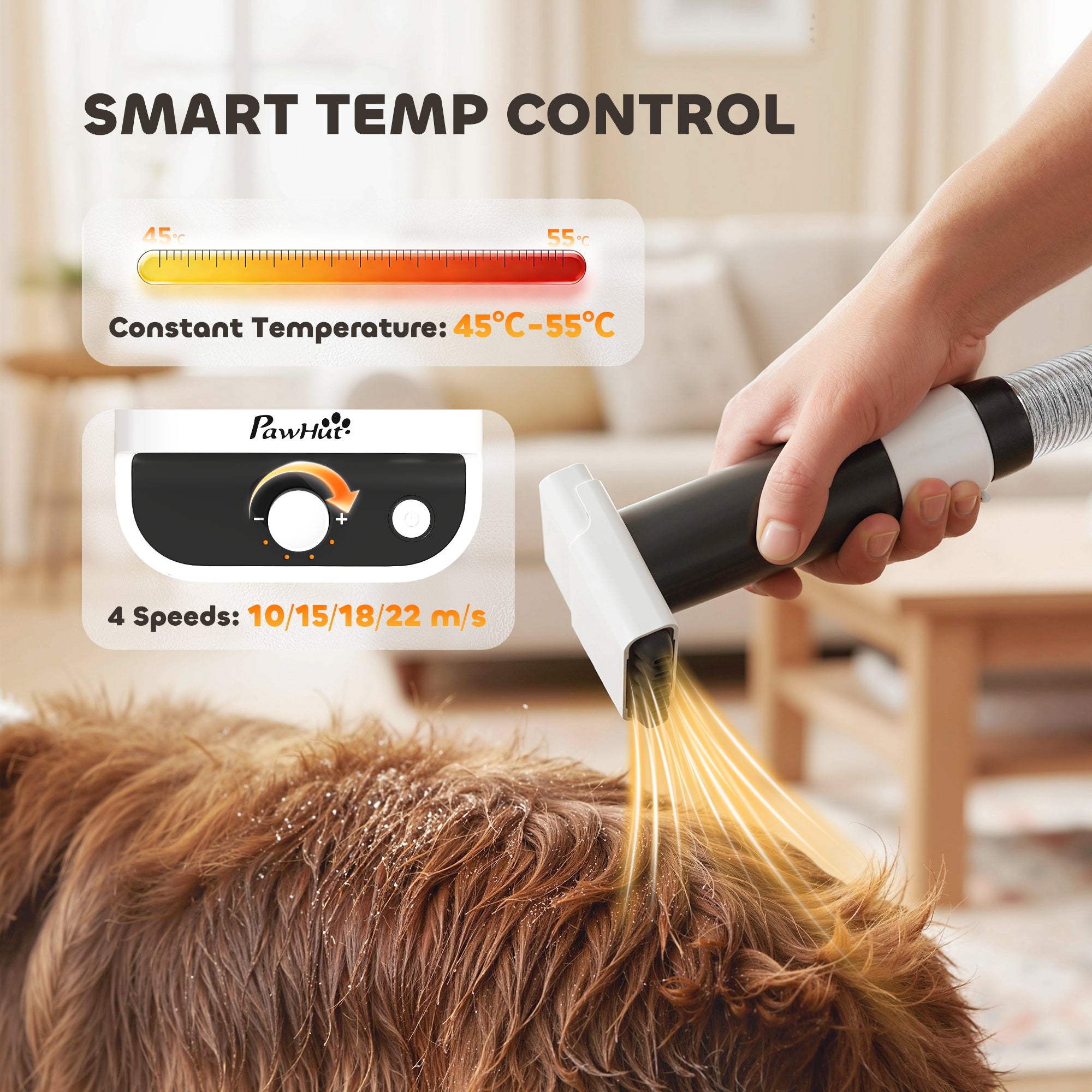 pawhut-aspirateur-toilettage-chien-5-en-1-avec-s-chage-1-8l-12000-pa image 7