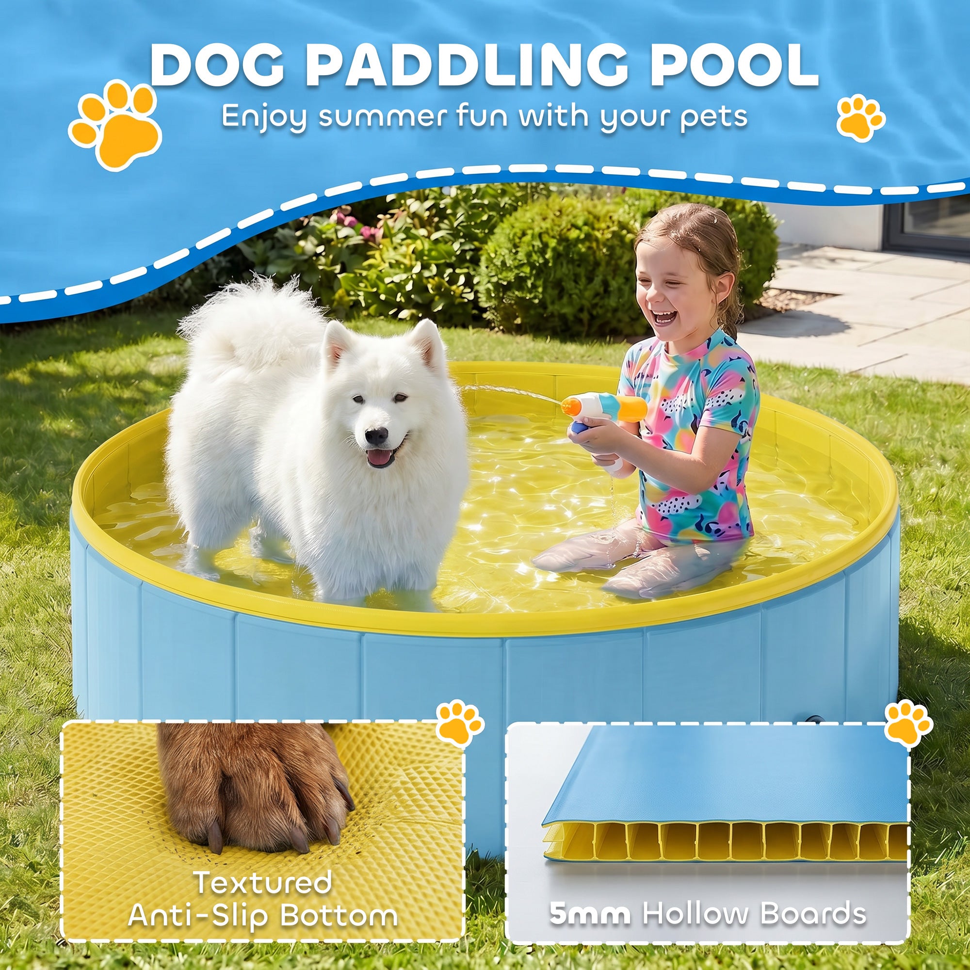 pawhut-piscine-pliable-pour-chien-120-x-30-cm-pvc-pais-antid-rapant-bleu-et-jaun image 6