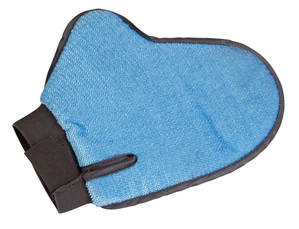 kerbl-pet-gant-de-toilettage-anti-peluche-23-cm-bleu-anthracite image 1