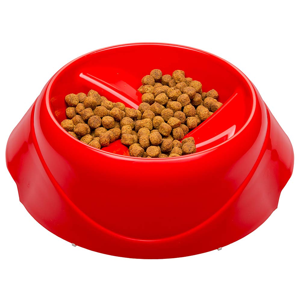 ferplast-magnus-slow-gamelle-anti-glouton-pour-chien-0-5-l-rouge image 5