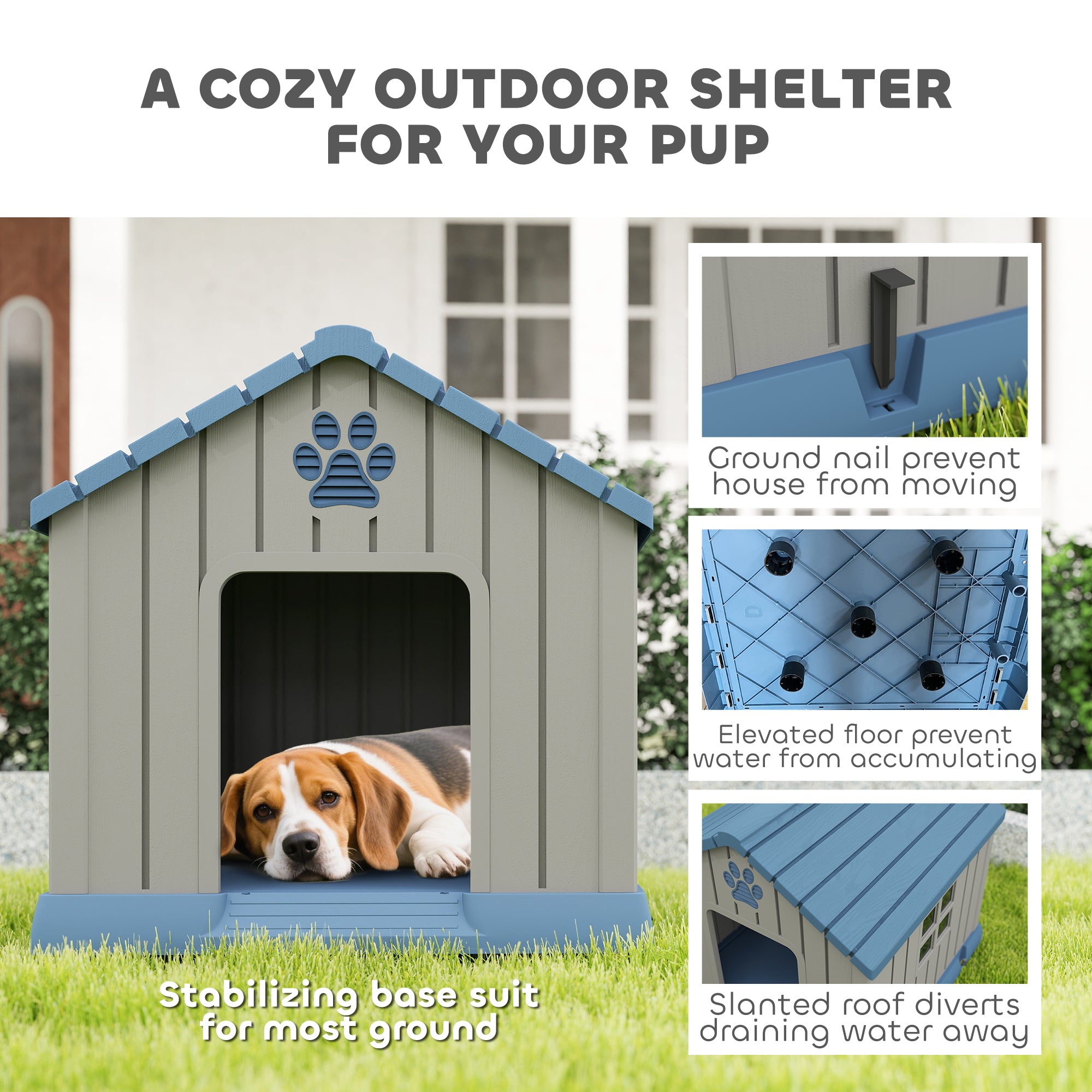 pawhut-niche-chien-d-ext-rieur-style-cabane-ventil-e-grise image 6