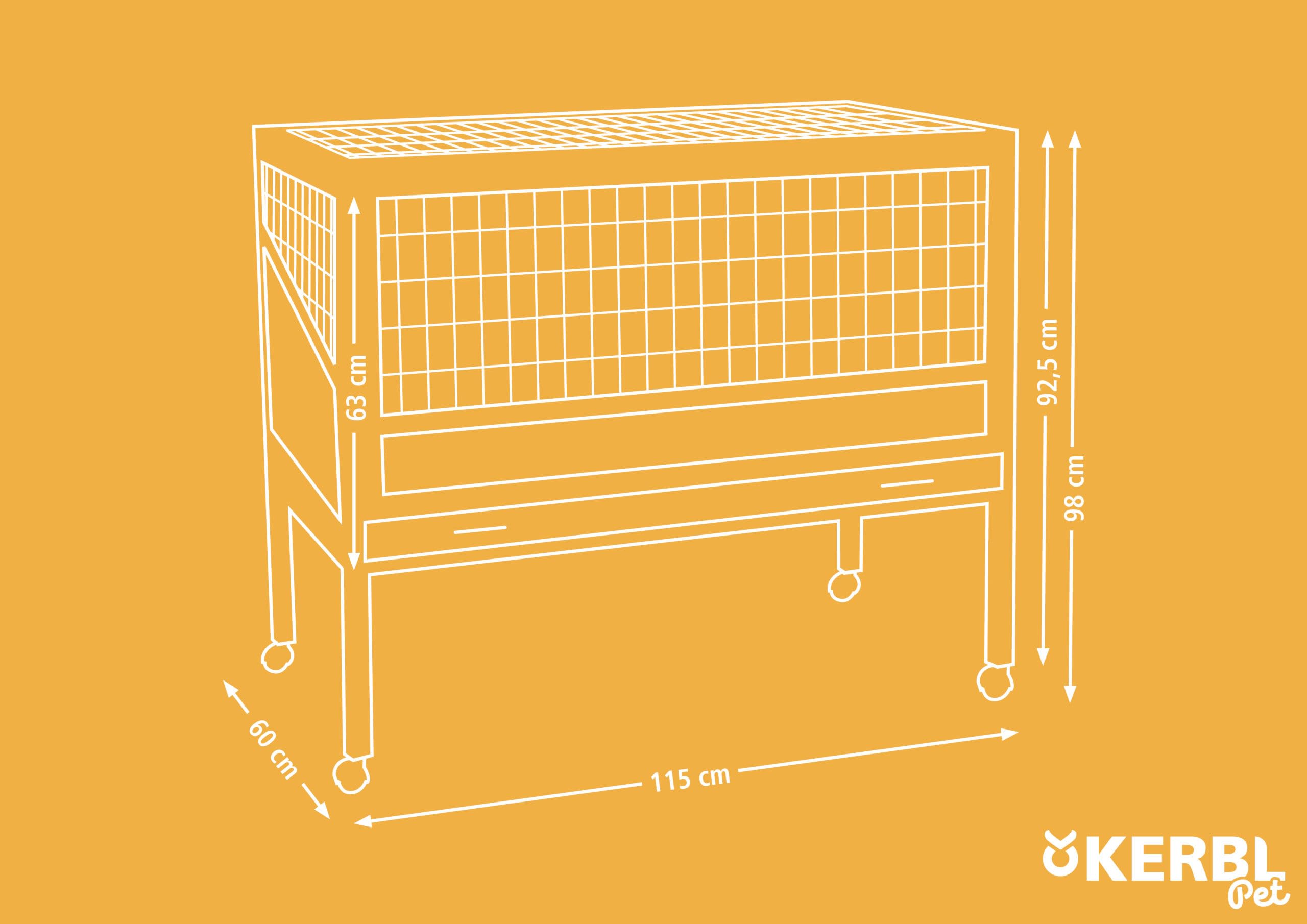 kerbl-pet-cage-indoor-deluxe-115x60x92-5-cm-bois-pour-lapins-et-rongeurs image 7