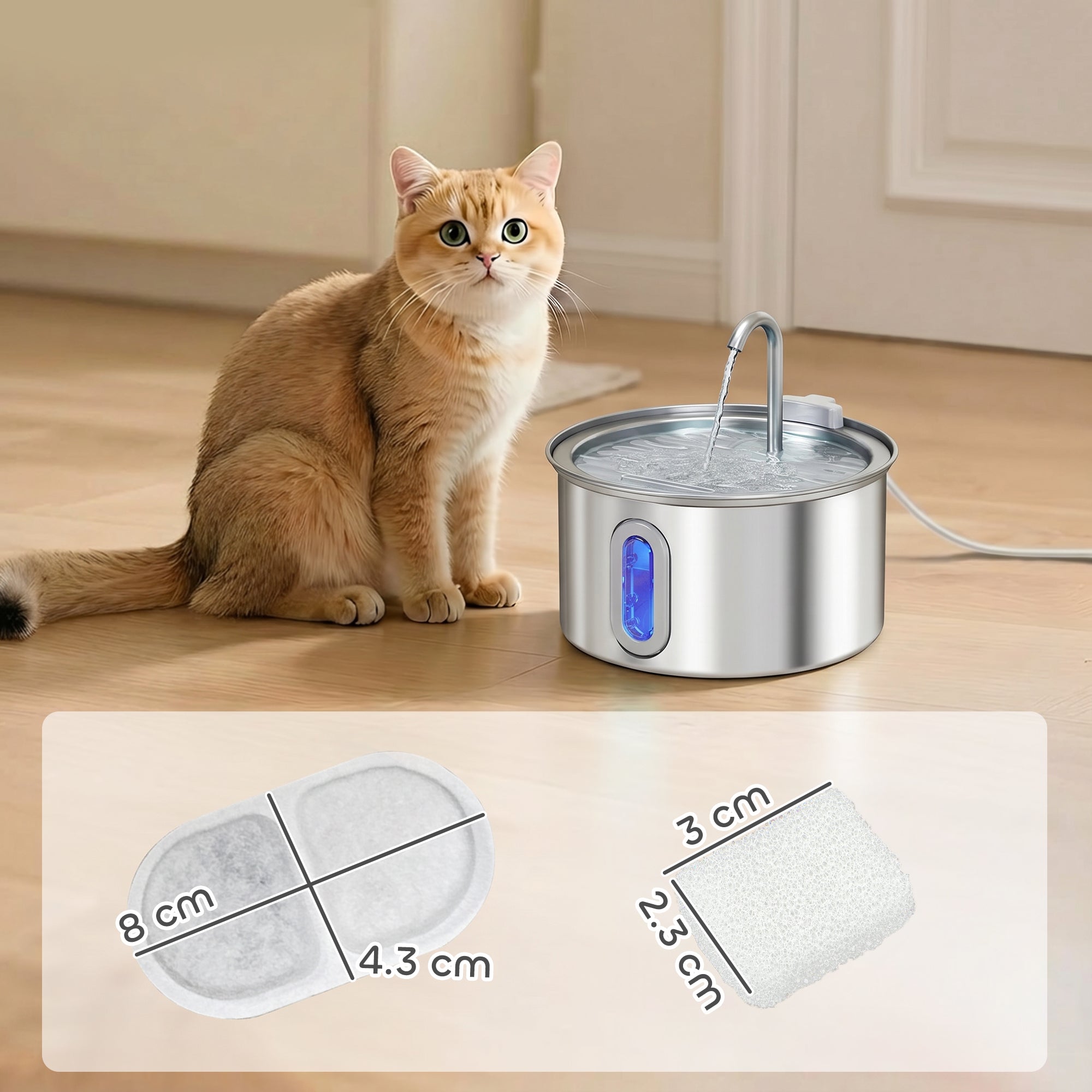 pawhut-filtres-fontaine-eau-pour-chat-lot-de-16-triple-filtration image 5