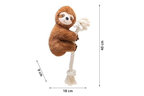 karlie-jouet-peluche-chien-paresseux-d-escalade-marron-40-x-18-cm-avec-squeaker image 8