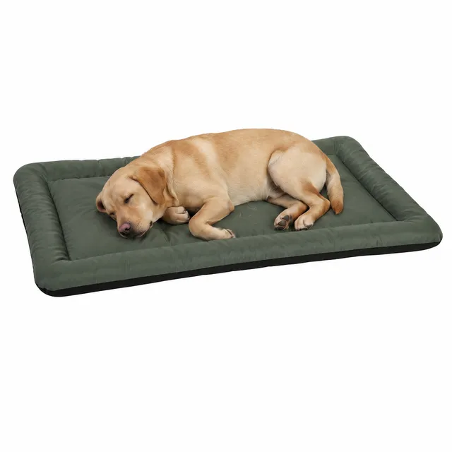 pawhut-matelas-pliable-imperm-able-pour-chien-130-x-85-x-7-cm-vert image 1