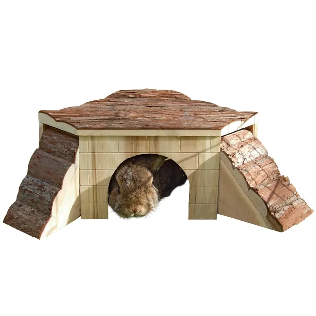 kerbl-maisonnette-pour-rongeurs-nature-en-bois-37x37x16cm image 1