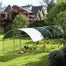 pawhut-enclos-poulailler-extra-large-m-tal-9-5-m-avec-b-che-imperm-able-argent image 3