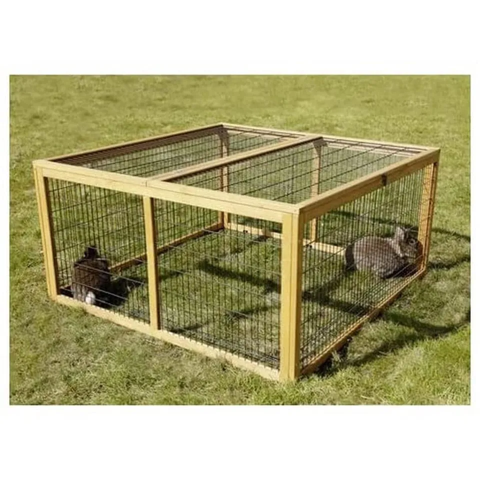kerbl-pet-enclos-ext-rieur-rongeur-antifugue-116-x-116-x-58-cm-pin-lasur image 1