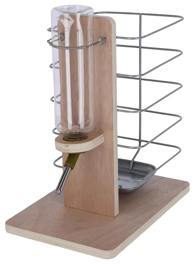 kerbl-pet-station-d-abreuvement-et-d-alimentation-pour-rongeurs-2-en-1-r-telier- image 1