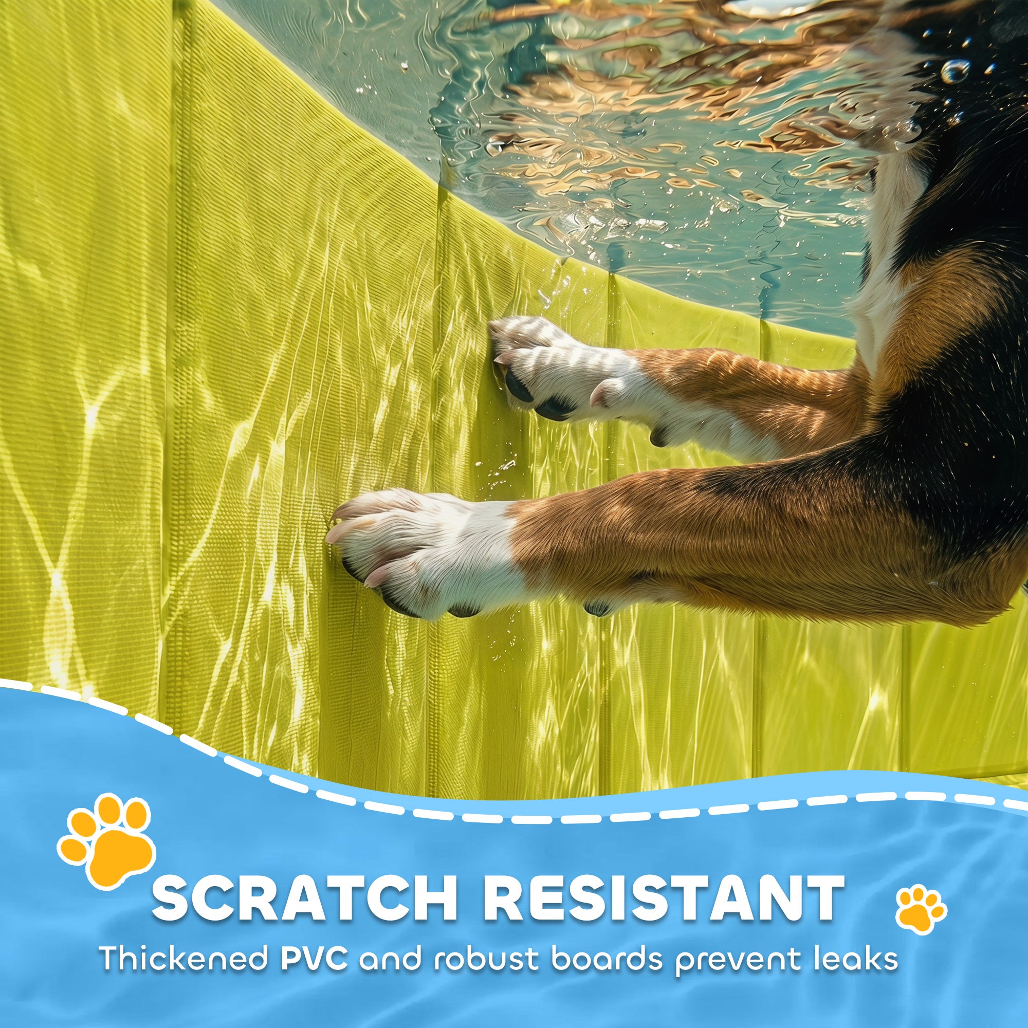pawhut-piscine-pour-chien-pliable-pvc-100-x-30-cm-bleu-jaune image 7