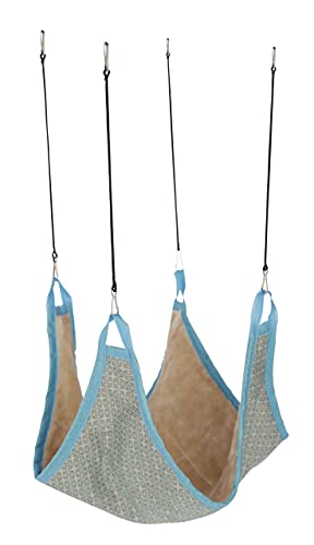 kerbl-pet-hamac-pour-rongeur-bleu-beige-45x45-cm image 2