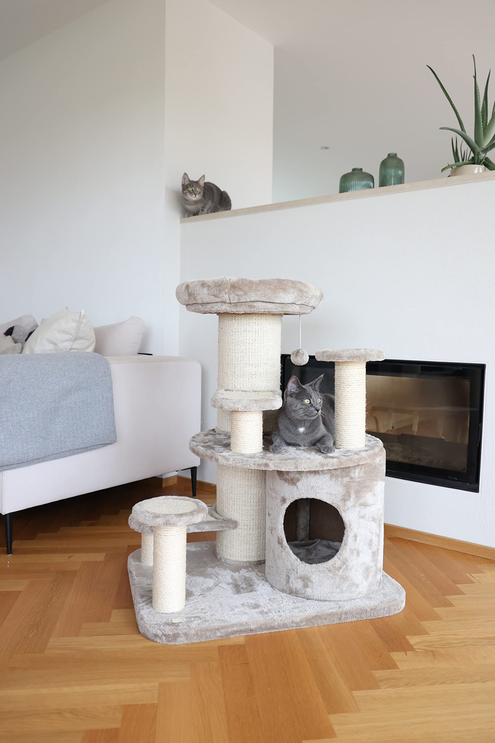kerbl-arbre-chat-oldie-beige-93-cm-sp-cial-chats-g-s image 4