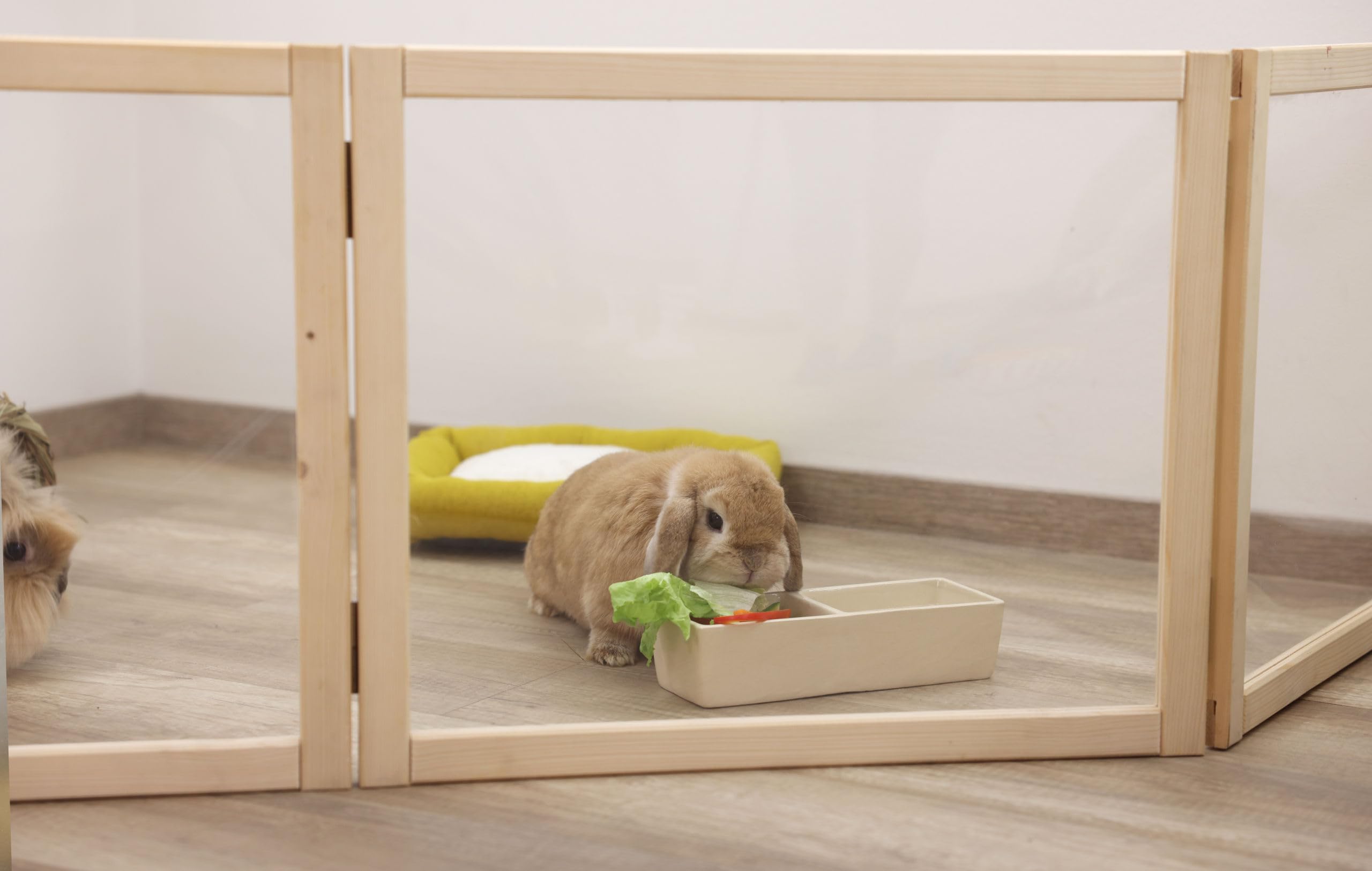 kerbl-pet-s-parateur-de-pi-ce-enclos-int-rieur-4-l-ments-58x48cm-plexiglas-lapin image 3