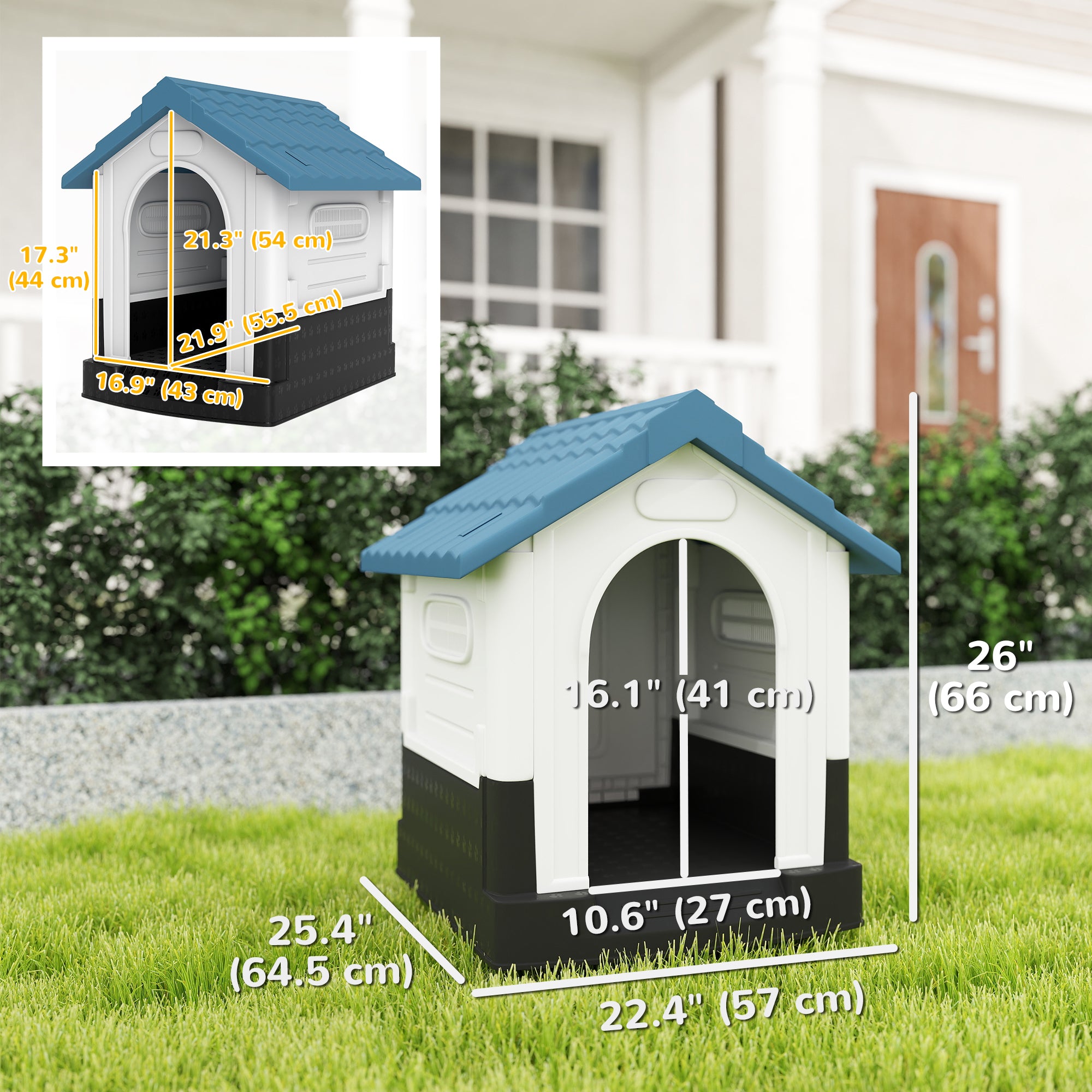 pawhut-niche-chien-plastique-ext-rieur-ventil-e-petit-chien-bleue image 5