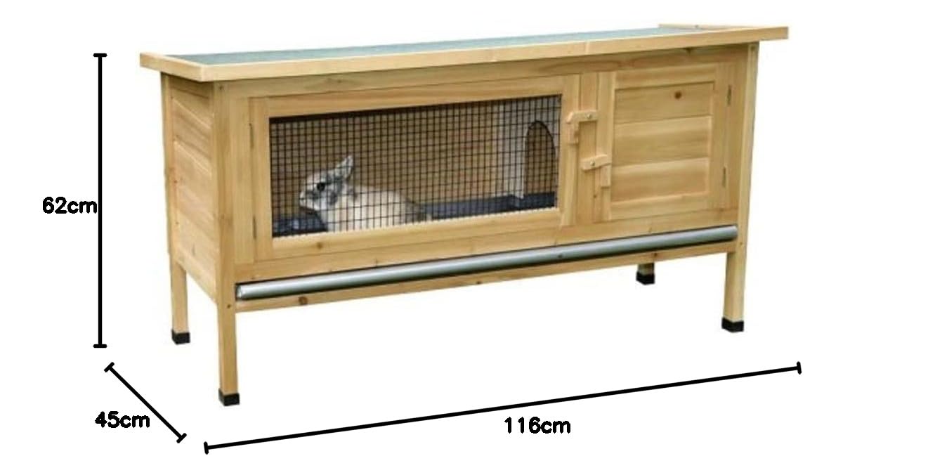 kerbl-abri-pour-rongeurs-alfred-116x45x62-cm-clapier-ext-rieur-avec-bac-galvanis image 5