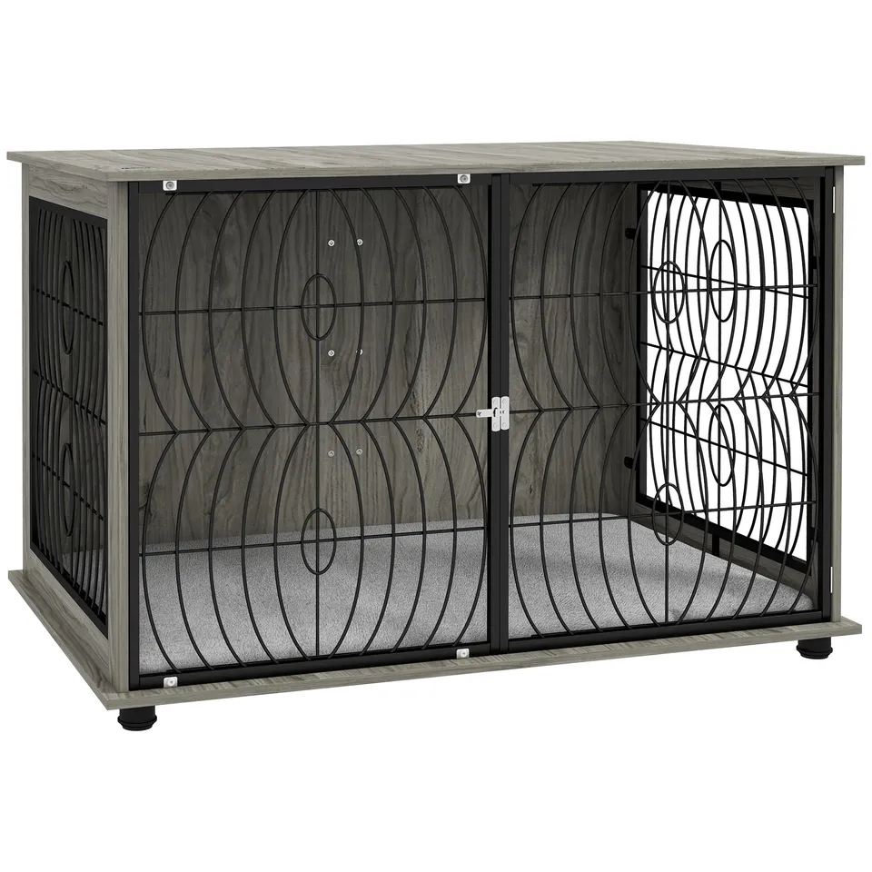 pawhut-niche-chien-table-d-appoint-118-x-75-x-82-cm-avec-coussin-pour-grands-chi image 1