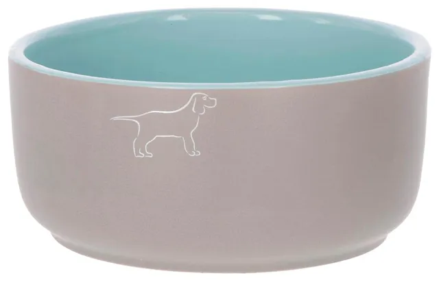 kerbl-spirit-gamelle-en-c-ramique-pour-chien-et-chat-gris-turquoise-1500-ml image 1