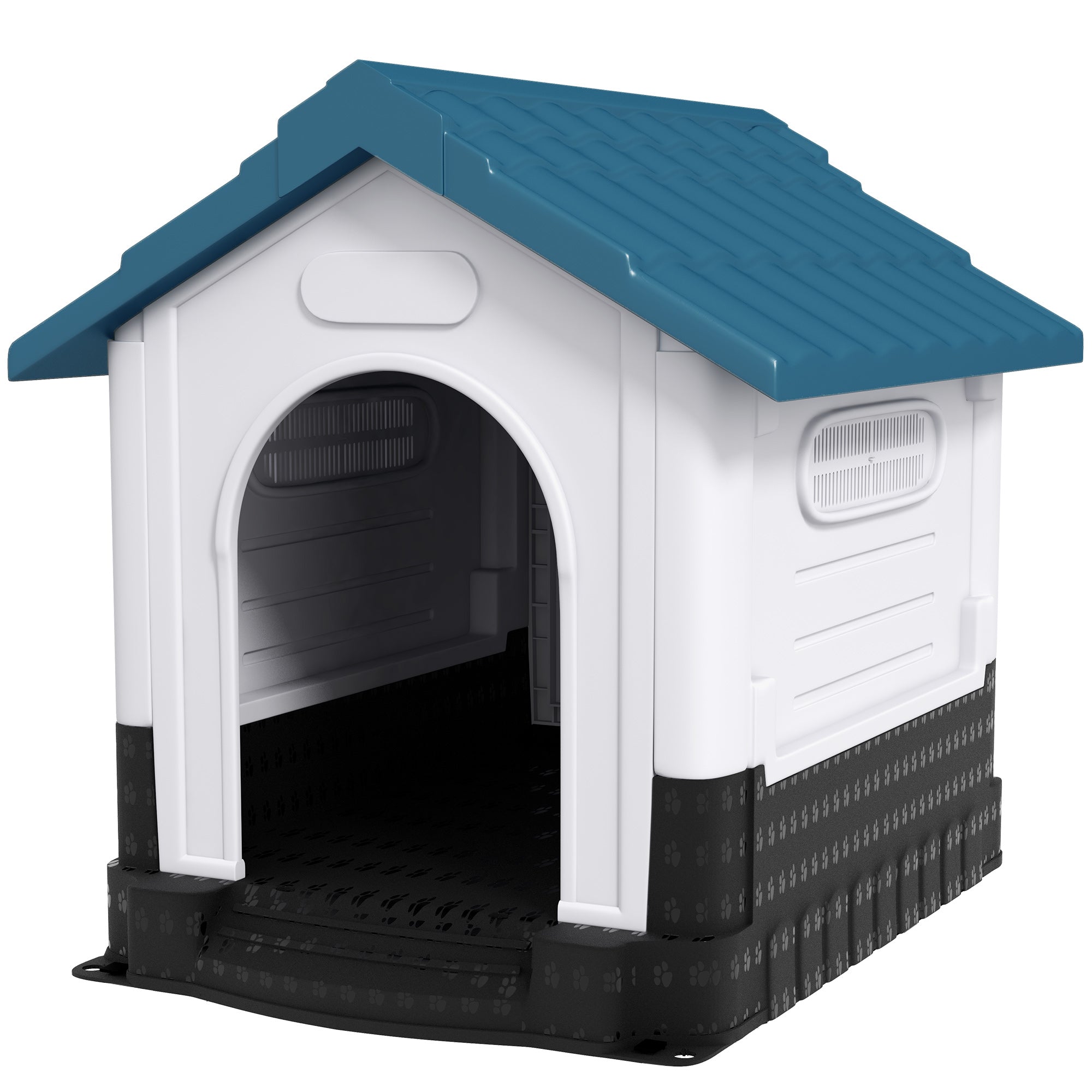 pawhut-coolbreeze-niche-chien-tanche-moyens-et-grands-chiens-101-x-88-x-99-cm-bl image 2